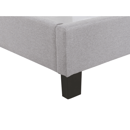Cama Tecido POITIERS 180 x 200 cm Cinzento claro