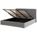 Beliani Cama con almacenaje Terciopelo VION 197x216 Beliani Cama con almacenaje Terciopelo VION 197x216 Gris