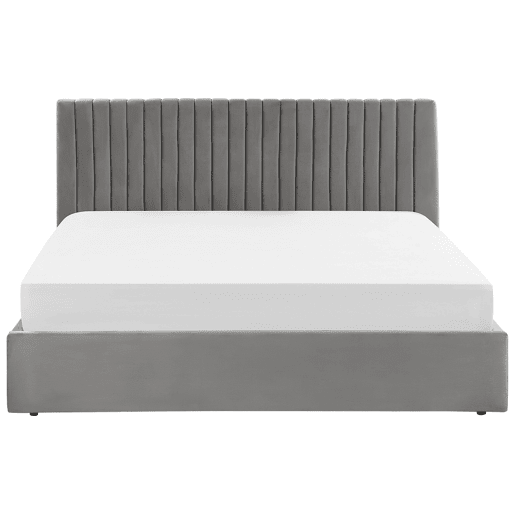 Cama baú Veludo VION 180 x 200 cm Cinzento