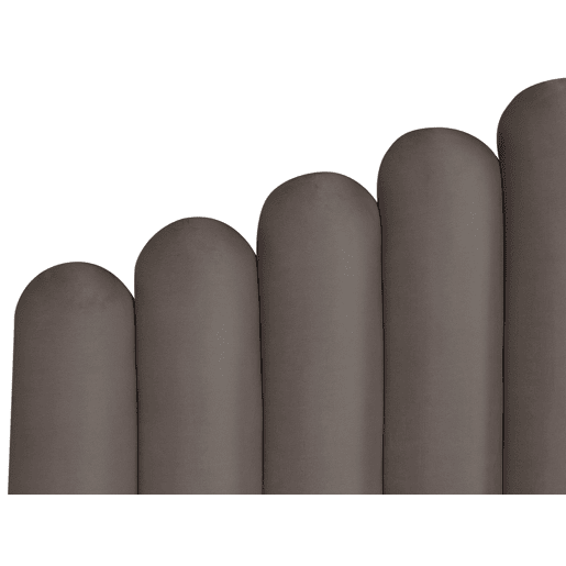 Cama baú Veludo VINCENNES 160 x 200 cm Taupe
