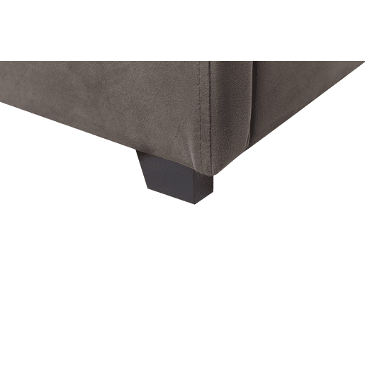 Cama baú Veludo VINCENNES 160 x 200 cm Taupe