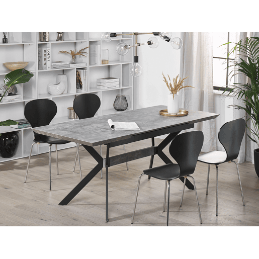 Mesa de jantar extensível BENSON Cinzento claro 140180 cm 80 cm