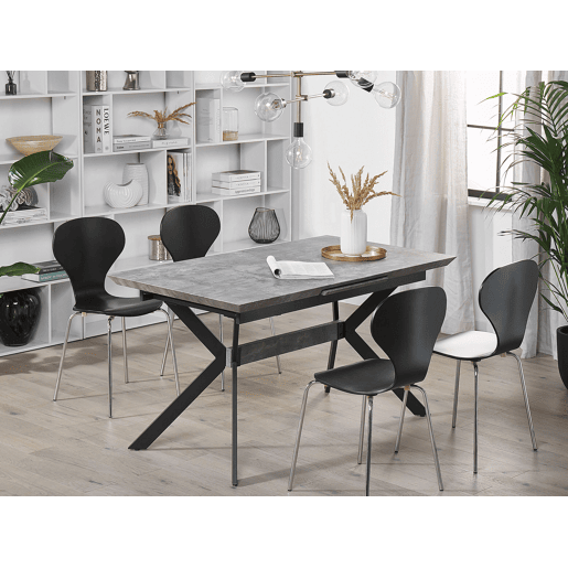 Mesa de jantar extensível BENSON Cinzento claro 140180 cm 80 cm