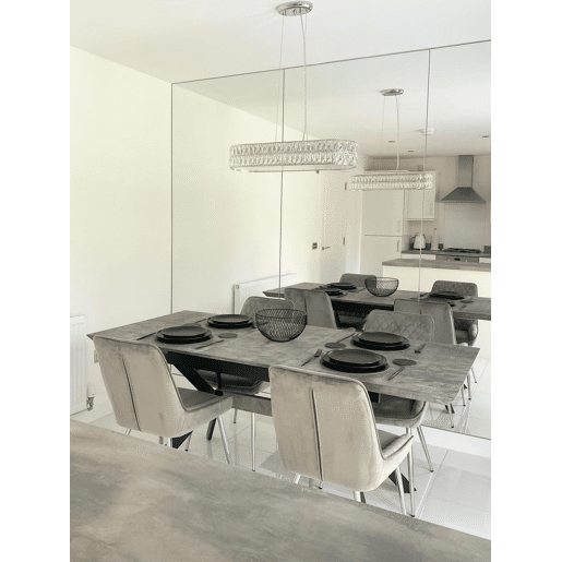 Mesa de jantar extensível BENSON Cinzento claro 140180 cm 80 cm