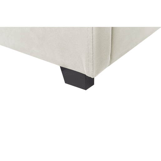 Cama baú Veludo VINCENNES 180 x 200 cm Branco creme