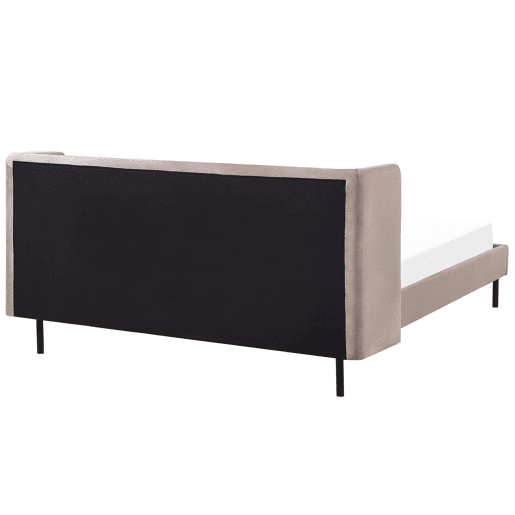Cama Veludo ARETTE 160 x 200 cm Taupe