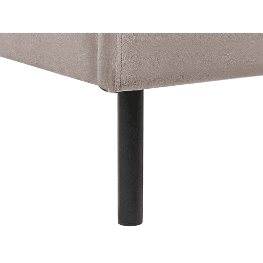 Cama Veludo ARETTE 160 x 200 cm Taupe