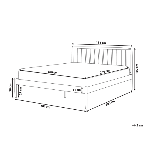 Cama Metal MAURS 180 x 200 cm Branco