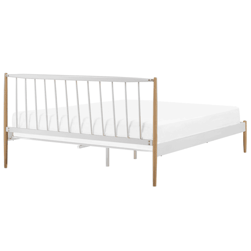 Cama Metal MAURS 180 x 200 cm Branco