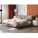Beliani Cama Terciopelo MELLE 196x233 Beliani Cama Terciopelo MELLE 196x233 Gris