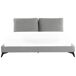 Beliani Cama Terciopelo MELLE 196x233 Beliani Cama Terciopelo MELLE 196x233 Gris