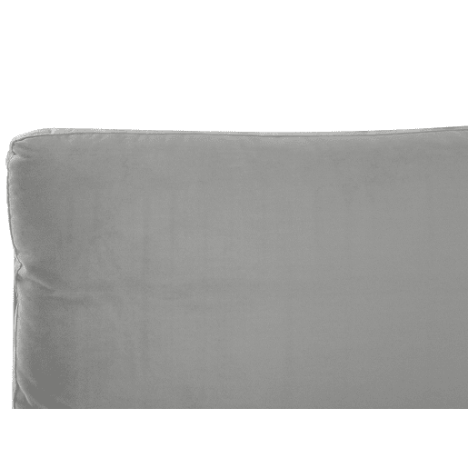Cama Veludo MELLE 180 x 200 cm Cinzento