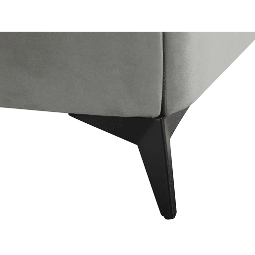 Cama Veludo MELLE 180 x 200 cm Cinzento