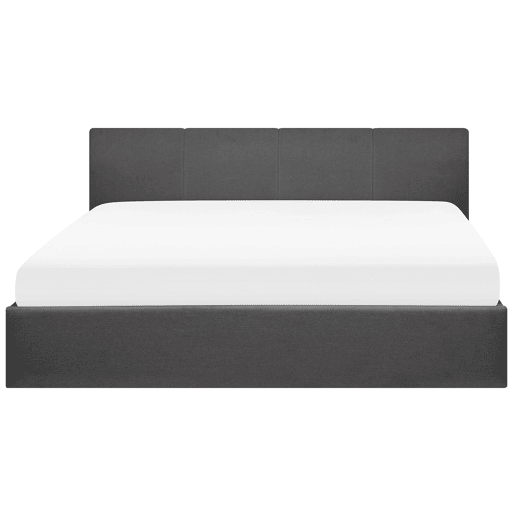 Cama baú Tecido ORBEY 180 x 200 cm Cinzento Cama baú Tecido ORBEY 180 x 200 cm Cinzento