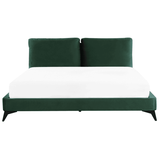 Cama Veludo MELLE 180 x 200 cm Verde esmeralda