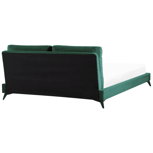 Cama Veludo MELLE 180 x 200 cm Verde esmeralda