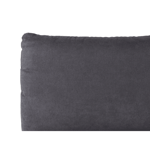 Cama Veludo MELLE 140 x 200 cm Cinzento escuro