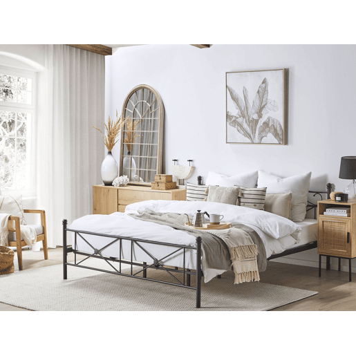 Cama Metal RODEZ 180 x 200 cm Preto