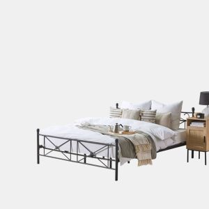 Cama Metal RODEZ 180 x 200 cm Preto