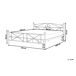 Beliani Cama Acero RODEZ 186x208 Beliani Cama Acero RODEZ 186x208 Negro