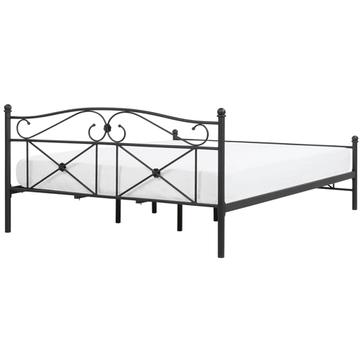 Cama Metal RODEZ 180 x 200 cm Preto