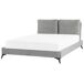 Beliani Cama Terciopelo MELLE 156x233 Beliani Cama Terciopelo MELLE 156x233 Gris