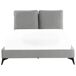Beliani Cama Terciopelo MELLE 156x233 Beliani Cama Terciopelo MELLE 156x233 Gris