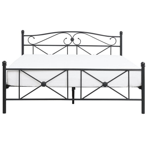 Cama Metal RODEZ 140 x 200 cm Preto
