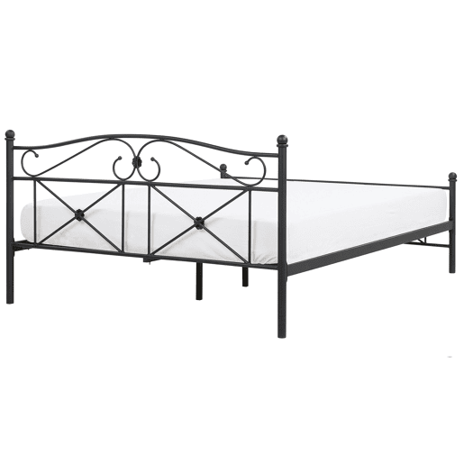 Cama Metal RODEZ 140 x 200 cm Preto