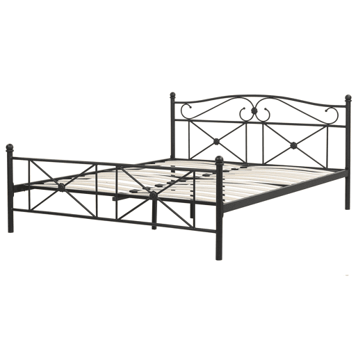 Cama Metal RODEZ 140 x 200 cm Preto