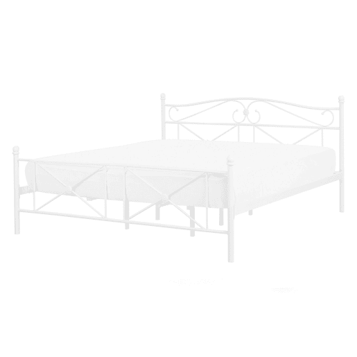 Cama Metal RODEZ 140 x 200 cm Branco