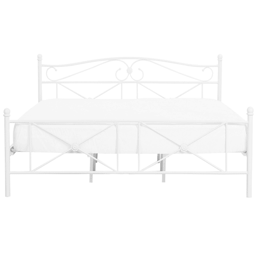 Cama Metal RODEZ 140 x 200 cm Branco