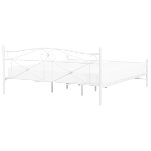 Cama Metal RODEZ 140 x 200 cm Branco