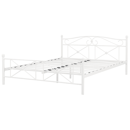 Cama Metal RODEZ 140 x 200 cm Branco