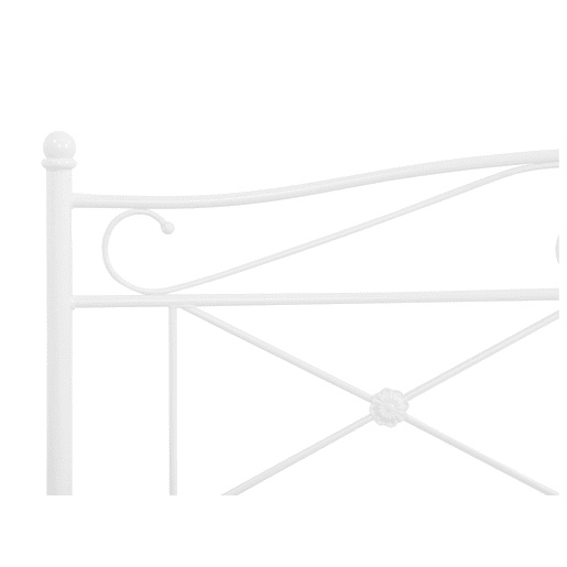 Cama Metal RODEZ 140 x 200 cm Branco