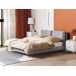 Beliani Cama Terciopelo MELLE 176x233 Beliani Cama Terciopelo MELLE 176x233 Gris