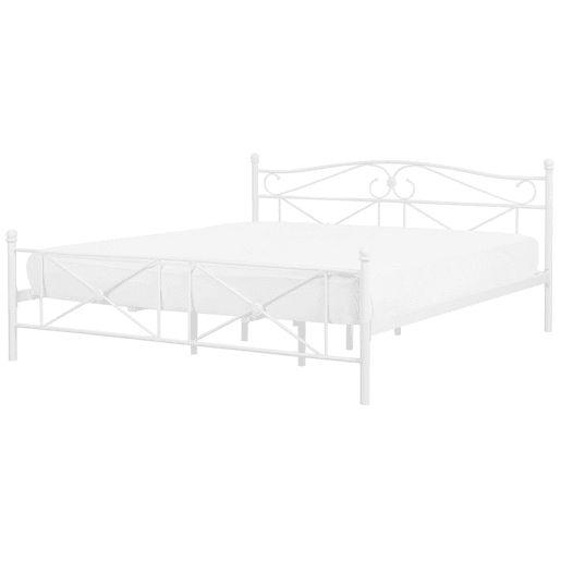Cama Metal RODEZ 180 x 200 cm Branco