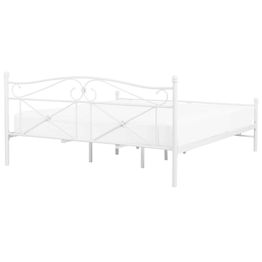 Cama Metal RODEZ 180 x 200 cm Branco