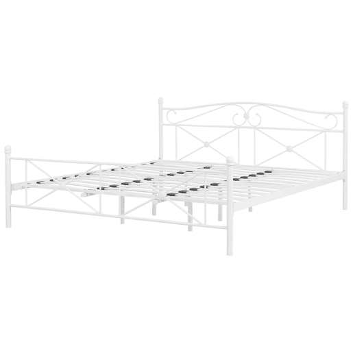 Cama Metal RODEZ 180 x 200 cm Branco