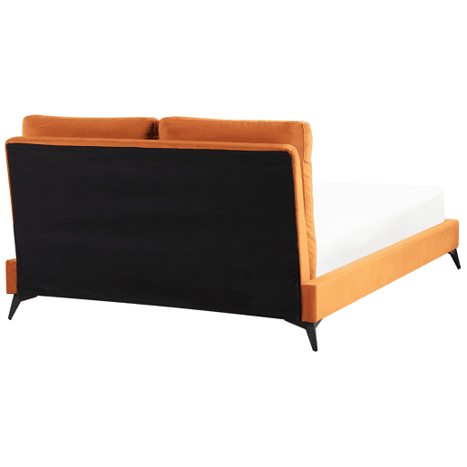 Cama Veludo MELLE 140 x 200 cm Laranja