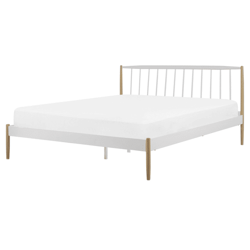 Cama Metal MAURS 160 x 200 cm Branco