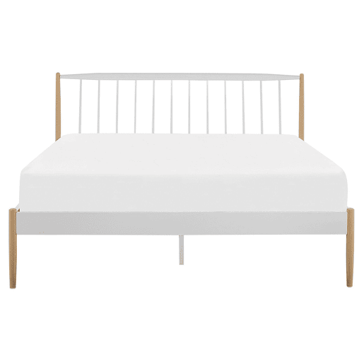 Cama Metal MAURS 160 x 200 cm Branco