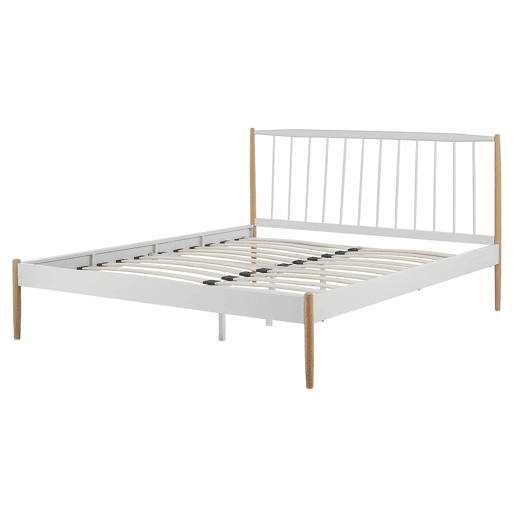 Cama Metal MAURS 160 x 200 cm Branco