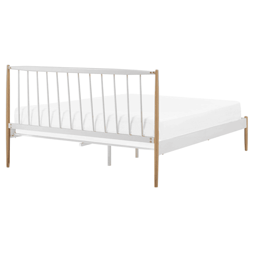 Cama Metal MAURS 160 x 200 cm Branco