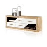 Armário inferior Nuka 2 gavetas Cambria - Branco 130 x 50 x 41,4 cm