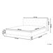 Beliani Cama Poliéster SAVERNE 177x228 Beliani Cama Poliéster SAVERNE 177x228 Gris Claro