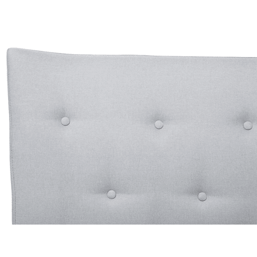 Cama Tecido SAVERNE 160 x 200 cm Cinzento claro