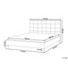 Beliani Cama Poliéster LA ROCHELLE 170x218 Beliani Cama Poliéster LA ROCHELLE 170x218 Gris Claro