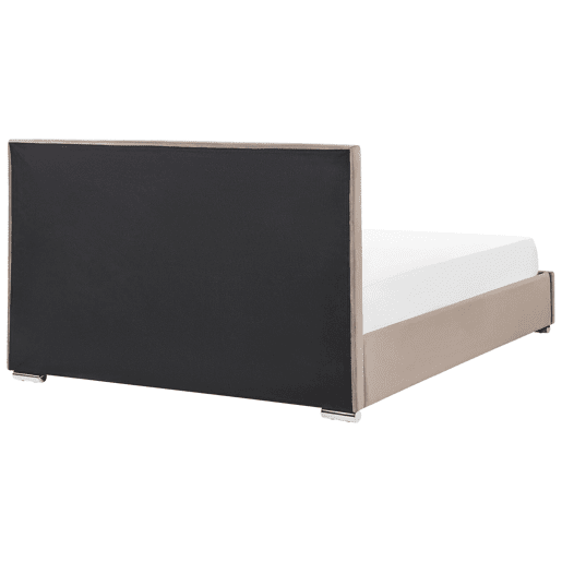 Cama baú Veludo ROUEN 180 x 200 cm Taupe