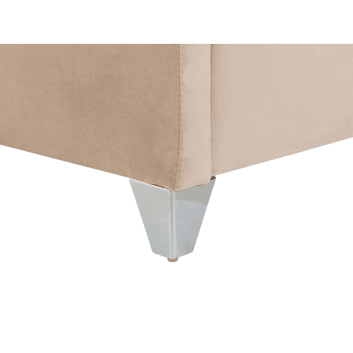 Cama Veludo LUBBON 160 x 200 cm Creme